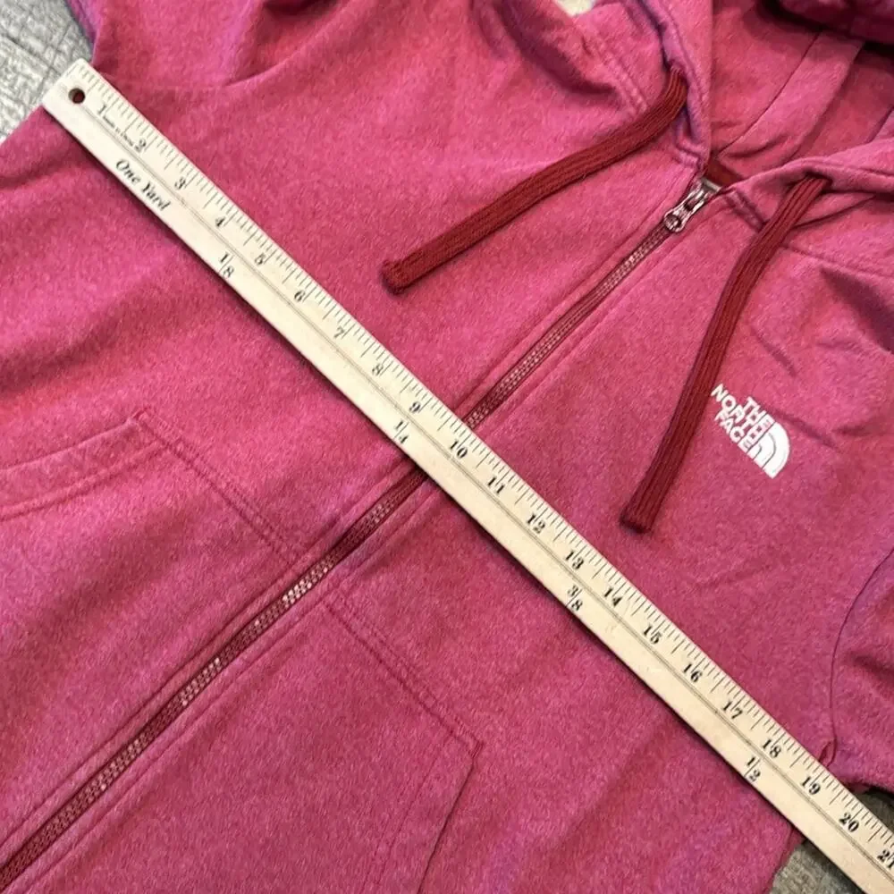 The North Face Men's Full Zip Hoodie Cherry Heather Size M